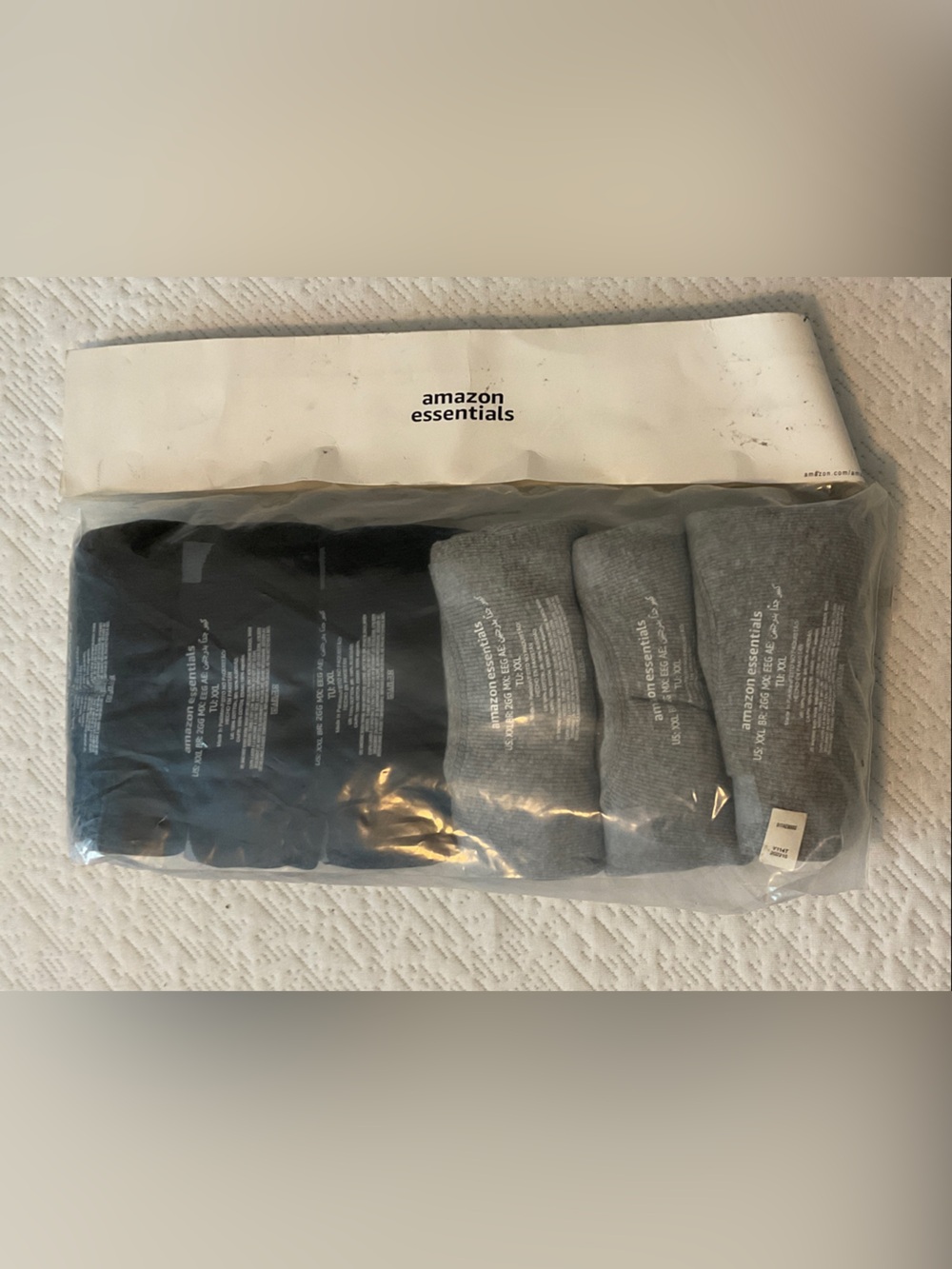 Amazon Essentials Men's tank tops 6 pack XXL - Black & Gray Pack